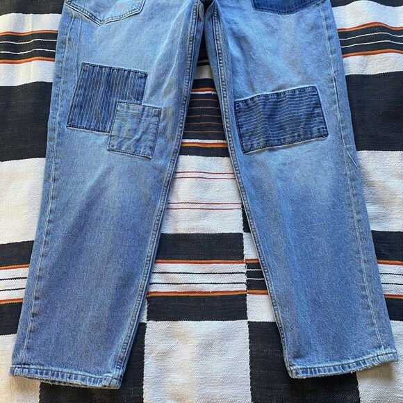 Lucky Brand Boy Mid Rise Relaxed Straight Patchwork Pants. Festival. Boho. 10/30 - Picture 5 of 16